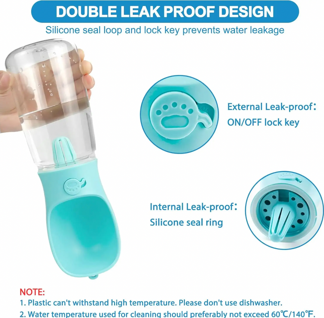 DISPENSADOR PORTATIL DE AGUA Y COMIDA PARA TU MASCOTA