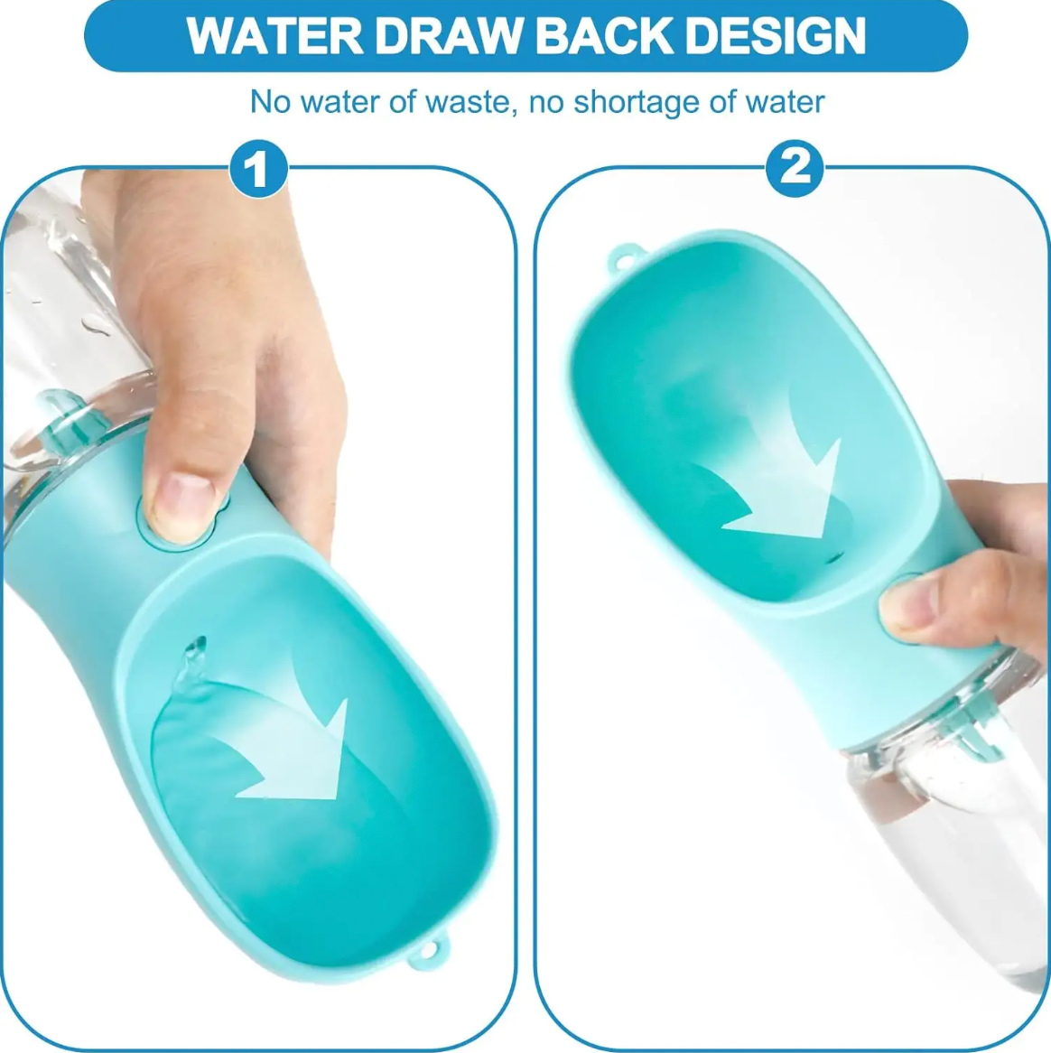 DISPENSADOR PORTATIL DE AGUA Y COMIDA PARA TUS MASCOTAS