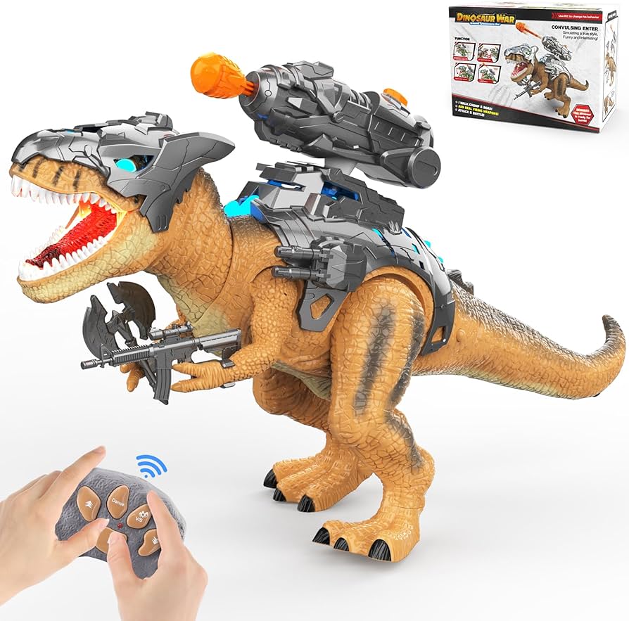 Dinosaurio con Control Remoto Jurassic Tyrannosaurus Rex con Luz y Sonido