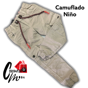 JOGGER DRILL TIPO CAMUFLADO NIÑO